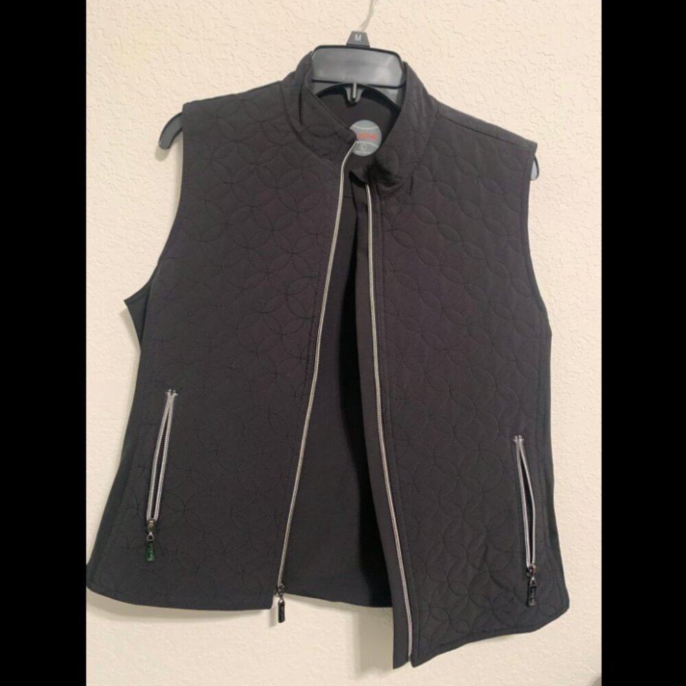 Bolle Sports Outdoors Full Zip Pockets Vest Women's Size Large Black Quilted